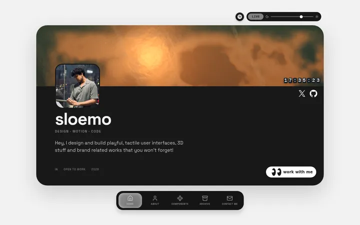 sloemo.me：自称「傻乎乎小网站」的作品集