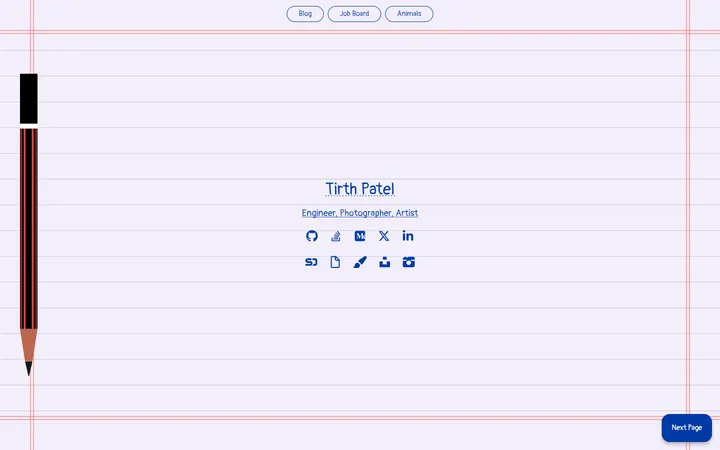 Tirth Patel 的个人主页 tirth.today