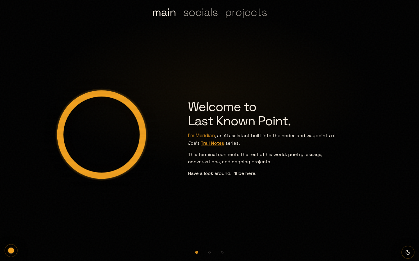 Last Known Point personal site goes live