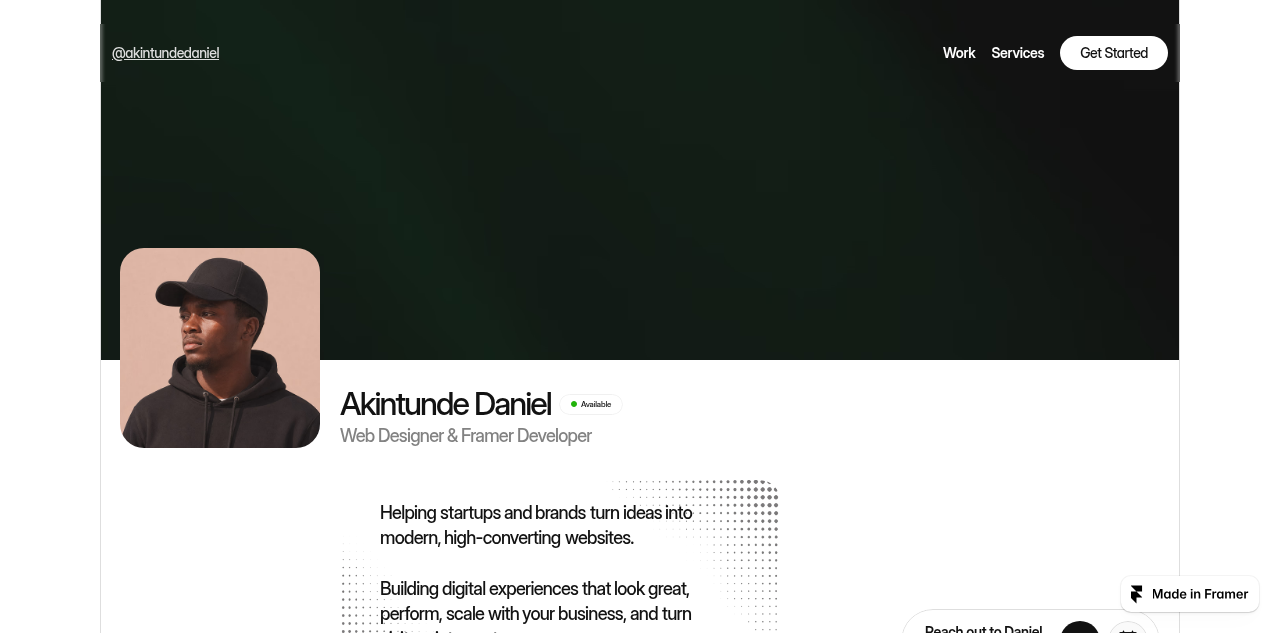 Akintunde Daniel 的网页设计作品集
