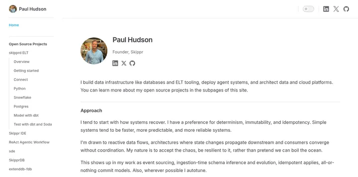 Paul Hudson 展示开源数据 IDE