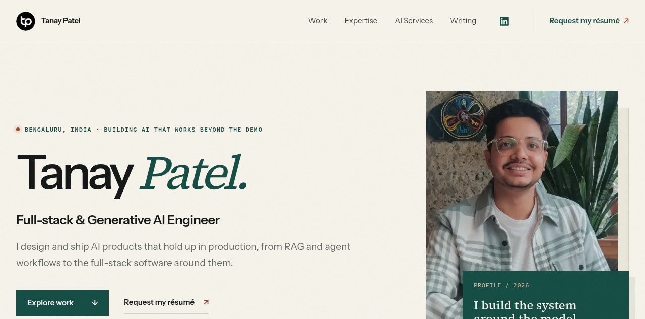Tanay Patel 展示新版作品集