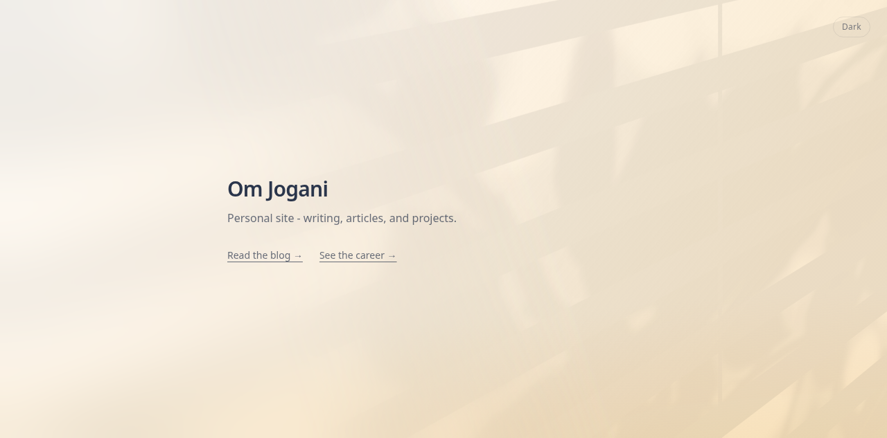 Om Jogani 新建个人站并迁移博客