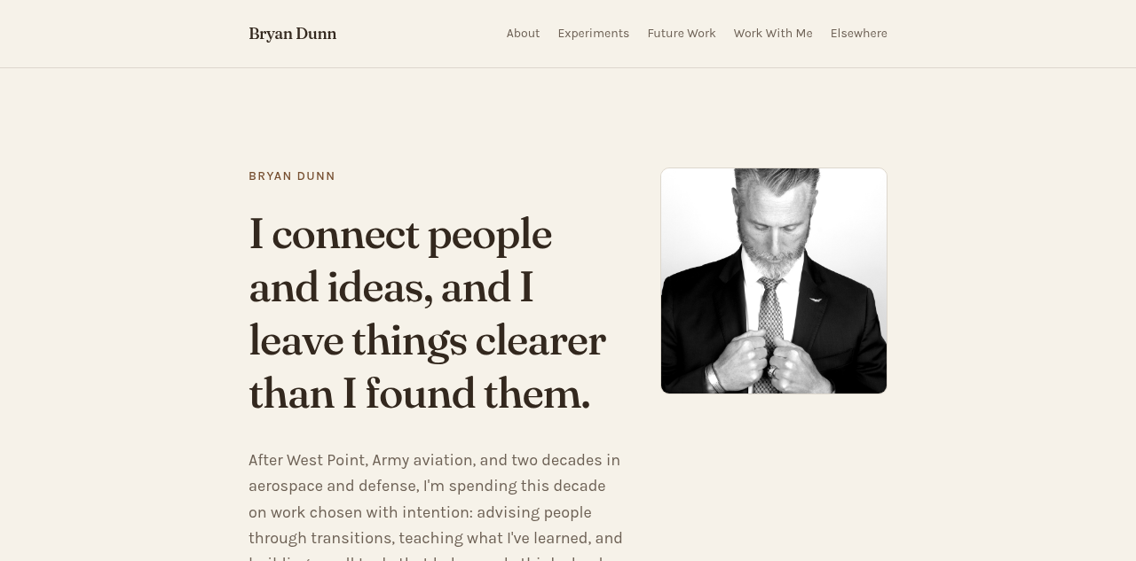 Bryan Dunn 的个人网站初稿