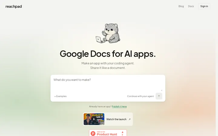 reachpad：给 AI 应用的 Google Docs