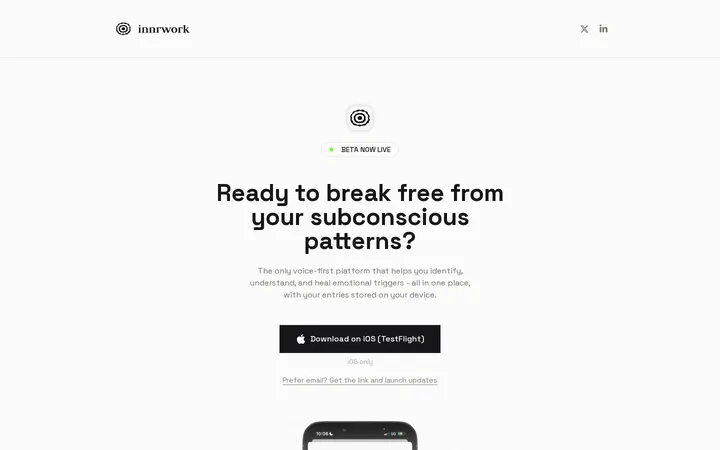innrwork：语音优先的情绪疗愈平台