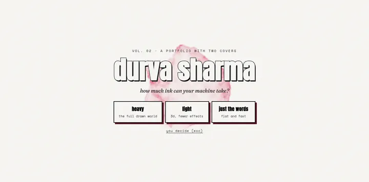 Durva Sharma 更新个人网站第二版