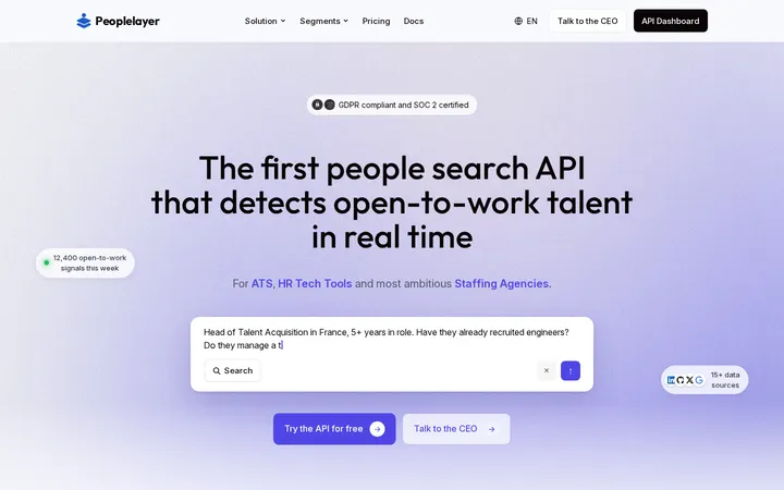 Peoplelayer：实时探测 open-to-work 人才的搜索 API 落地页