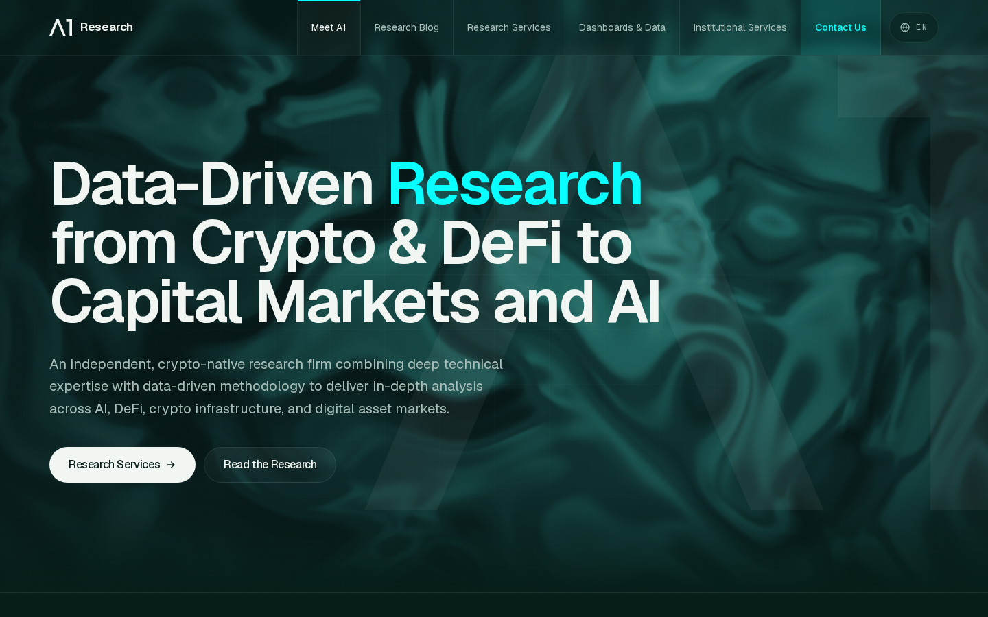 A1 Research relaunches site with fluid dark design