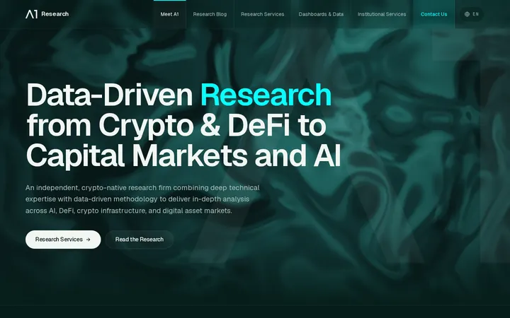 A1 Research relaunches site with fluid dark design
