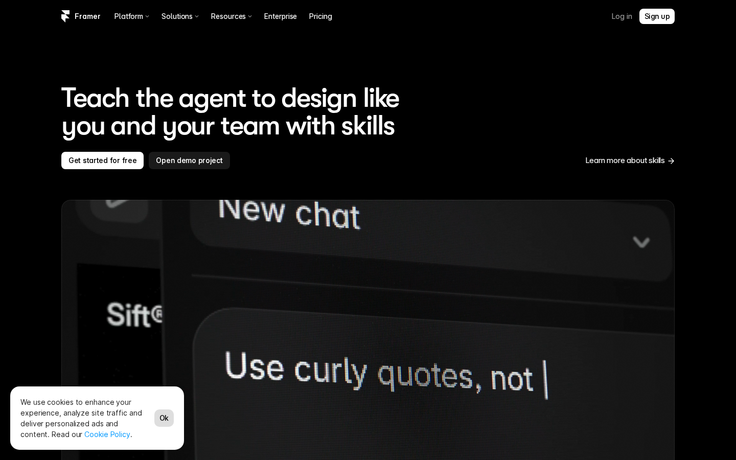 Framer Skills:教设计 Agent 学会你团队口味的功能落地页