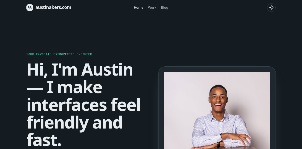 Austin Akers 改版个人站并开博客系列