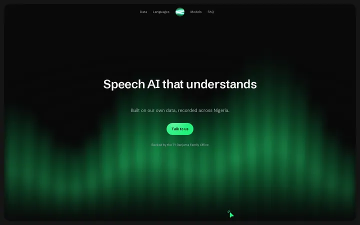 Alvacore: a speech AI landing page tuned for Nigerian English