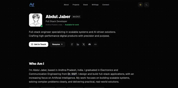 AJ 更新作品集并新增写作页