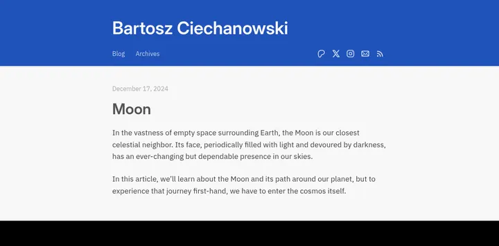 Bartosz Ciechanowski 的交互式物理科普站
