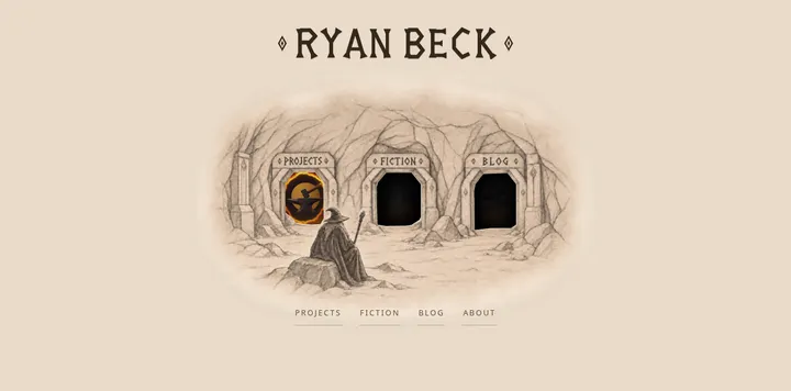 Ryan Beck refreshes personal site ryanrobertbeck.com
