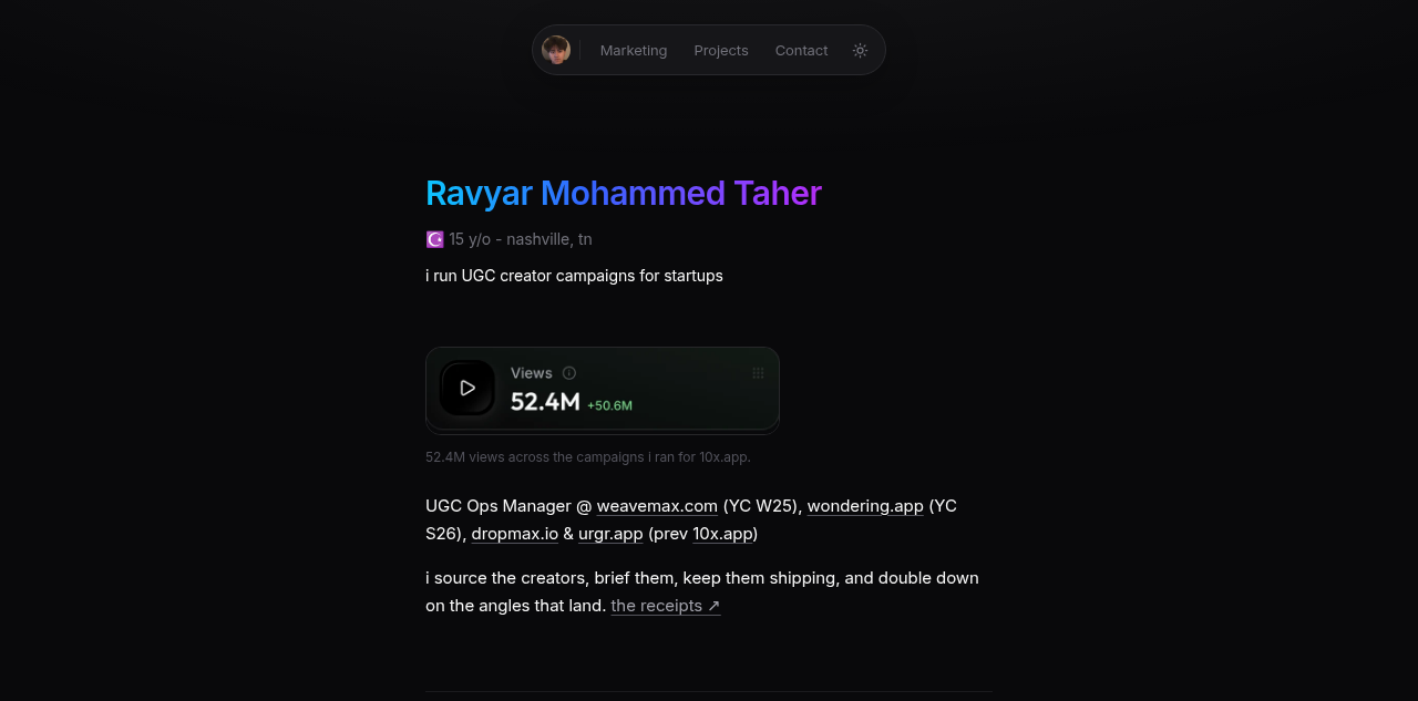 Ravyar Mohammed 更新个人网站