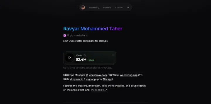 Ravyar Mohammed 更新个人网站