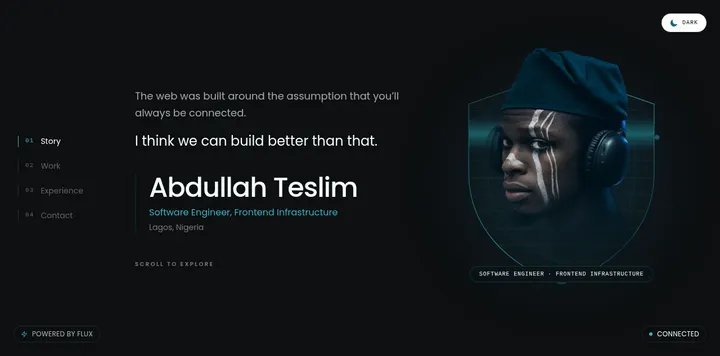 Abdullah Teslim rebuilds portfolio in a minimal style