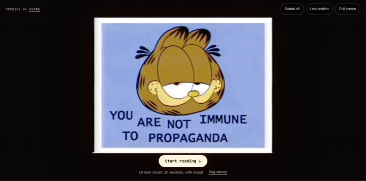 Garfield.report：一个怪诞的新个人网站