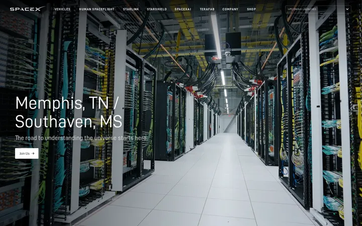 SpaceX launches site for its Tennessee and Mississippi AI training clusters