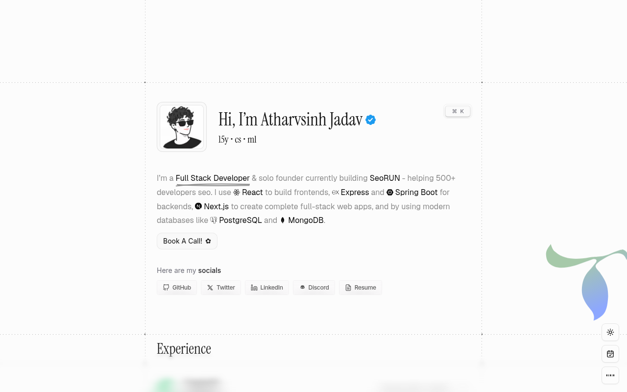 Atharvsinh Jadav 全栈与 AI/ML 主页