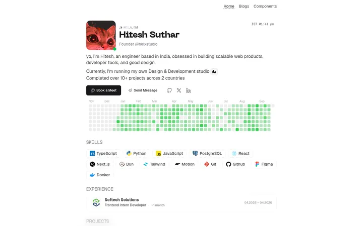 Hitesh Suthar 全栈开发者作品集