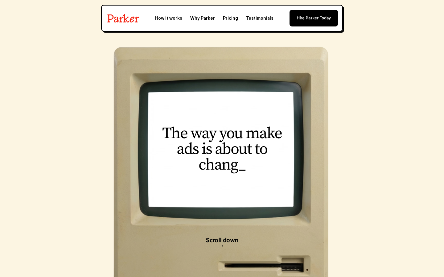 Parker:复古 Macintosh 里的 AI 广告代理