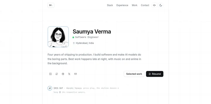 Saumya Verma 三年来首次更新作品集