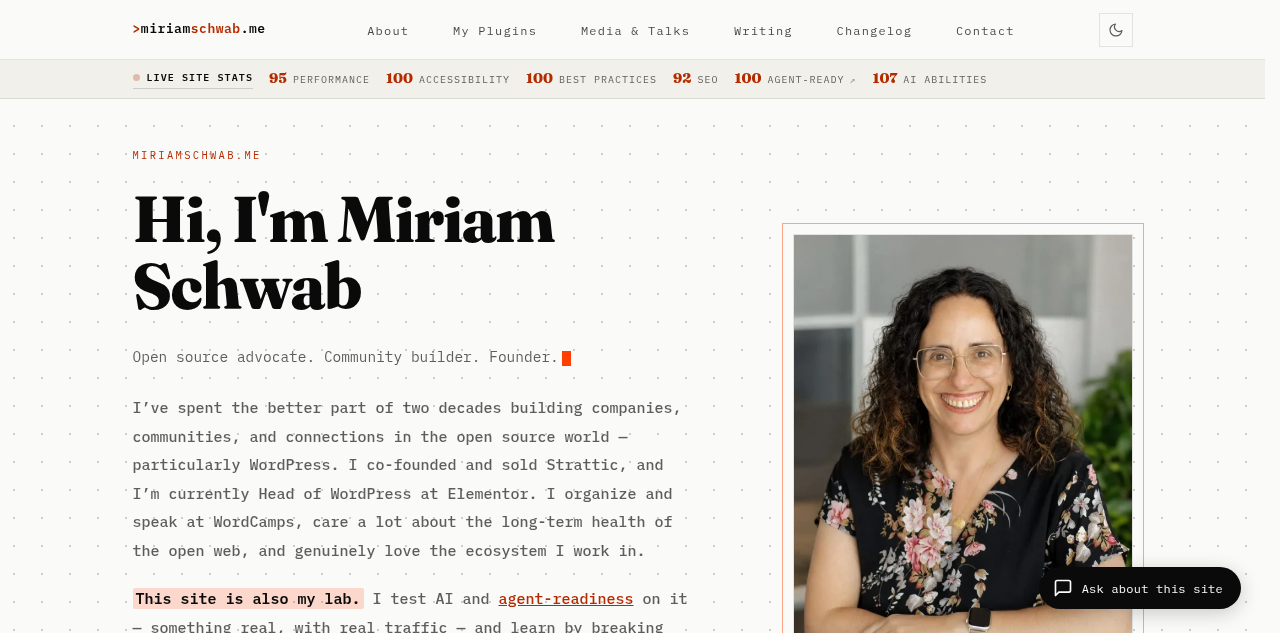 Miriam Schwab 为个人 WordPress 站补全 meta 与 schema