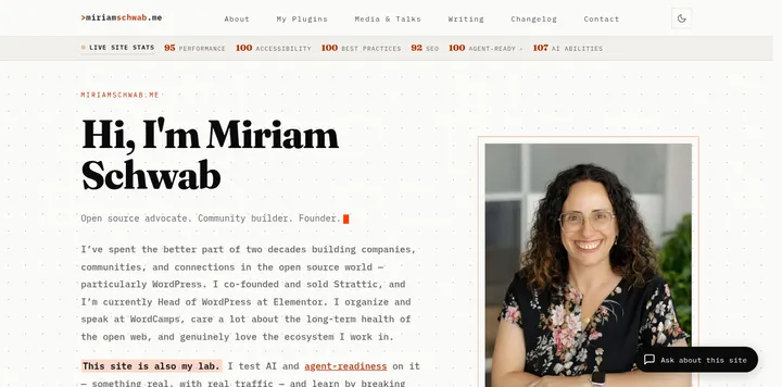 Miriam Schwab 为个人 WordPress 站补全 meta 与 schema