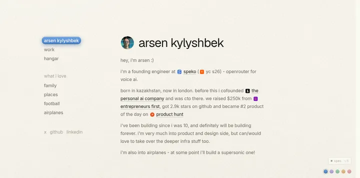 arsen.wtf：arsen kylyshbek 的个人主页