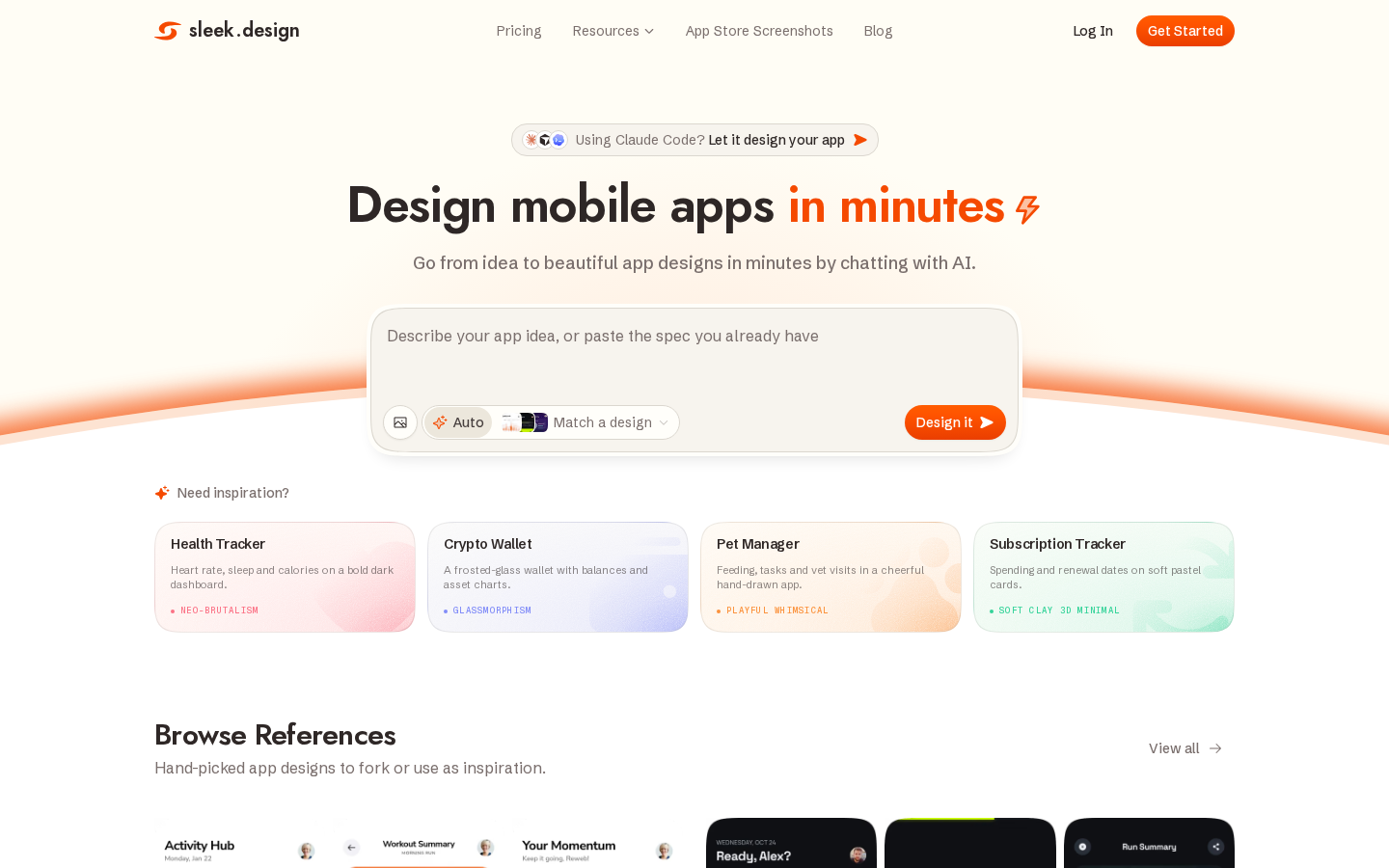 Sleek:对话式 AI 做移动应用设计