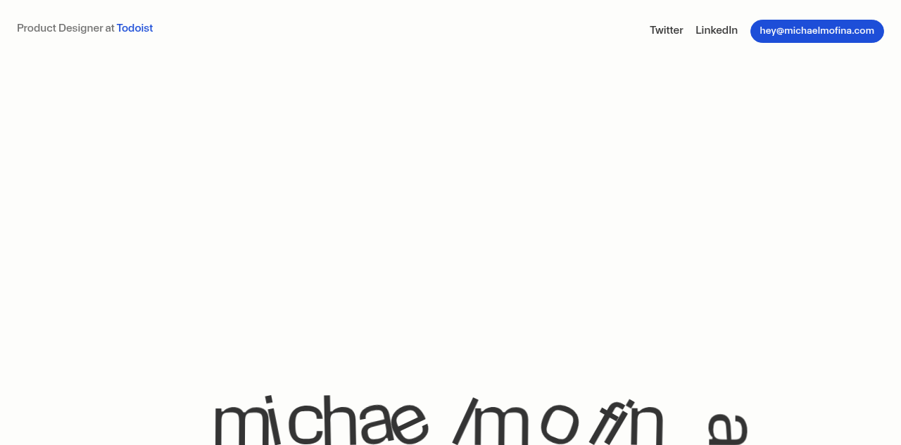产品设计师 Michael Mofina 上线「为被摧毁而生」的个人站