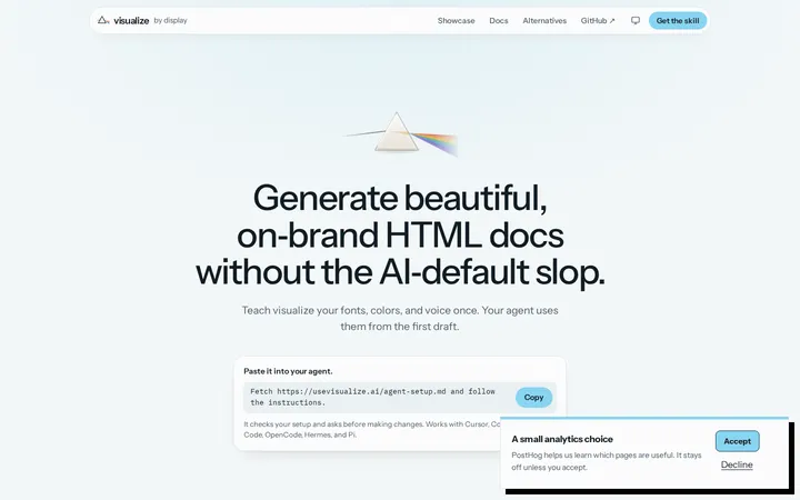 visualize：教 Agent 吐出品牌感 HTML 的 Skill