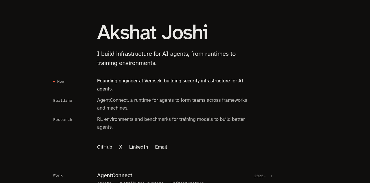 Akshat Joshi 的 GitHub Pages 个人站