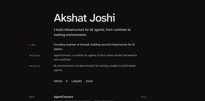 Akshat Joshi 的 GitHub Pages 个人站