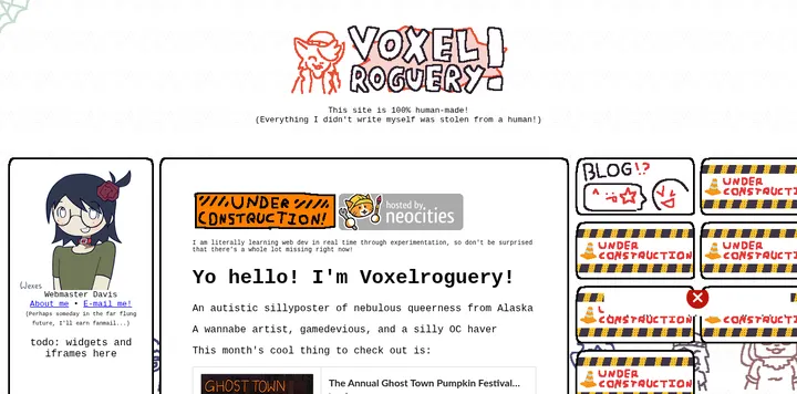 Voxel Roguery 的 Neocities 怪奇主页