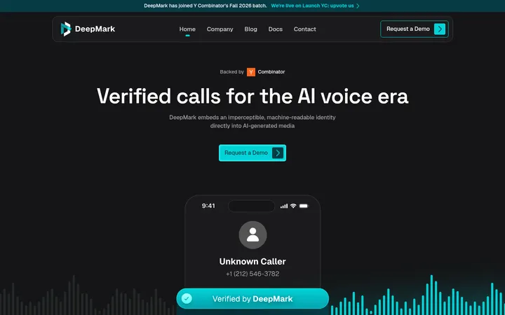 DeepMark：黑底青绿的 AI 语音验真