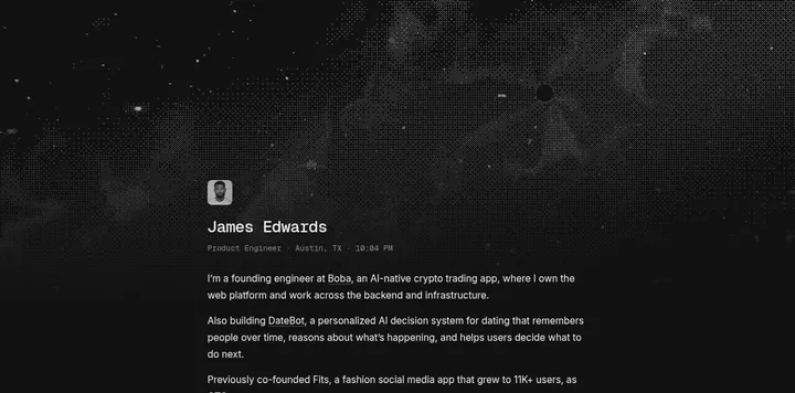 全栈与 iOS 工程师 James Edwards 的新作品集