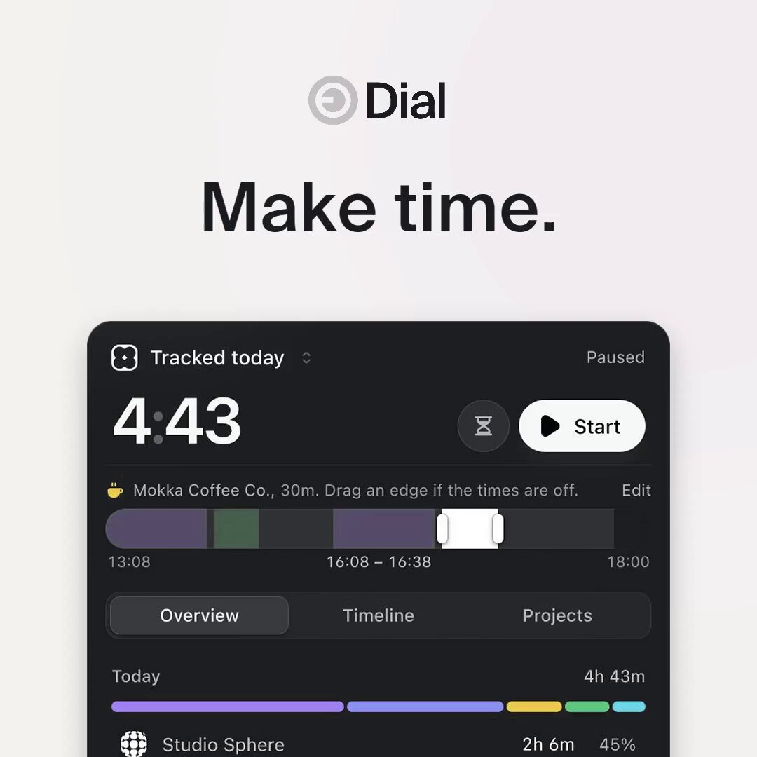 dial：macOS 菜单栏时间追踪器发布