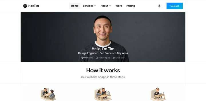 湾区设计工程师 Tim 更新的作品集站