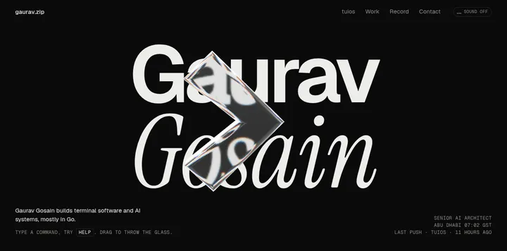 Gaurav Gosain 可以打字、扔玻璃的个人站