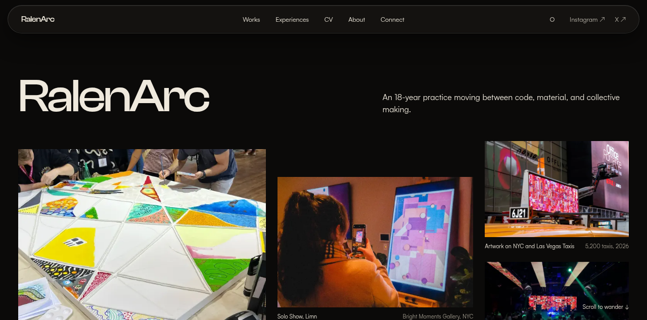 生成艺术家 RalenArc 的新作品站