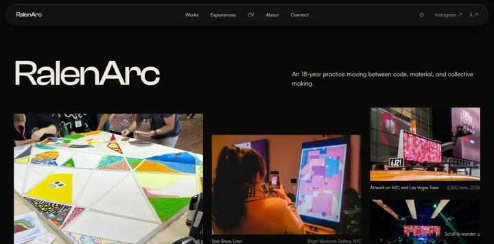 生成艺术家 RalenArc 的新作品站