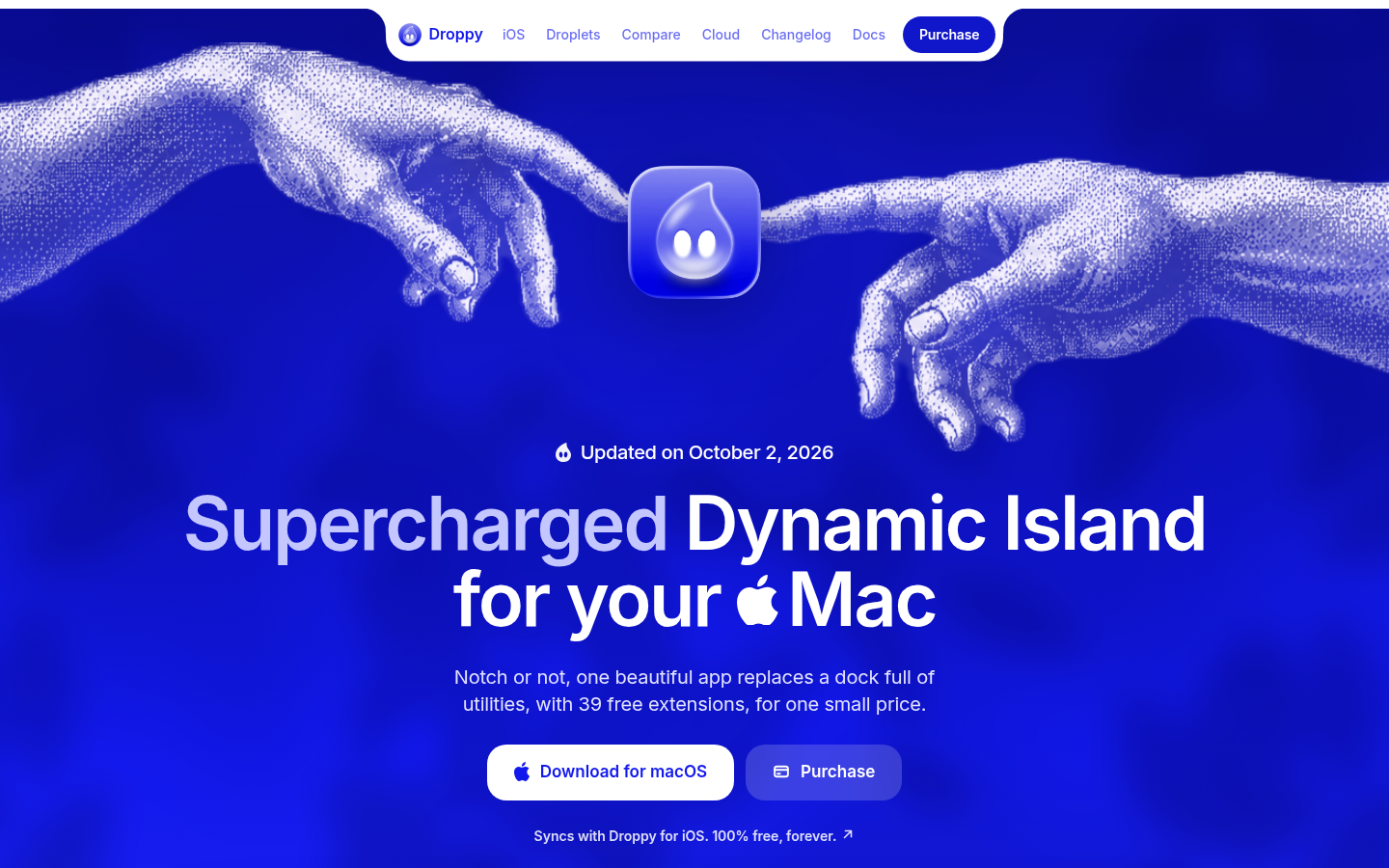 Droppy:创世纪点阵手托起的 Mac Dynamic Island