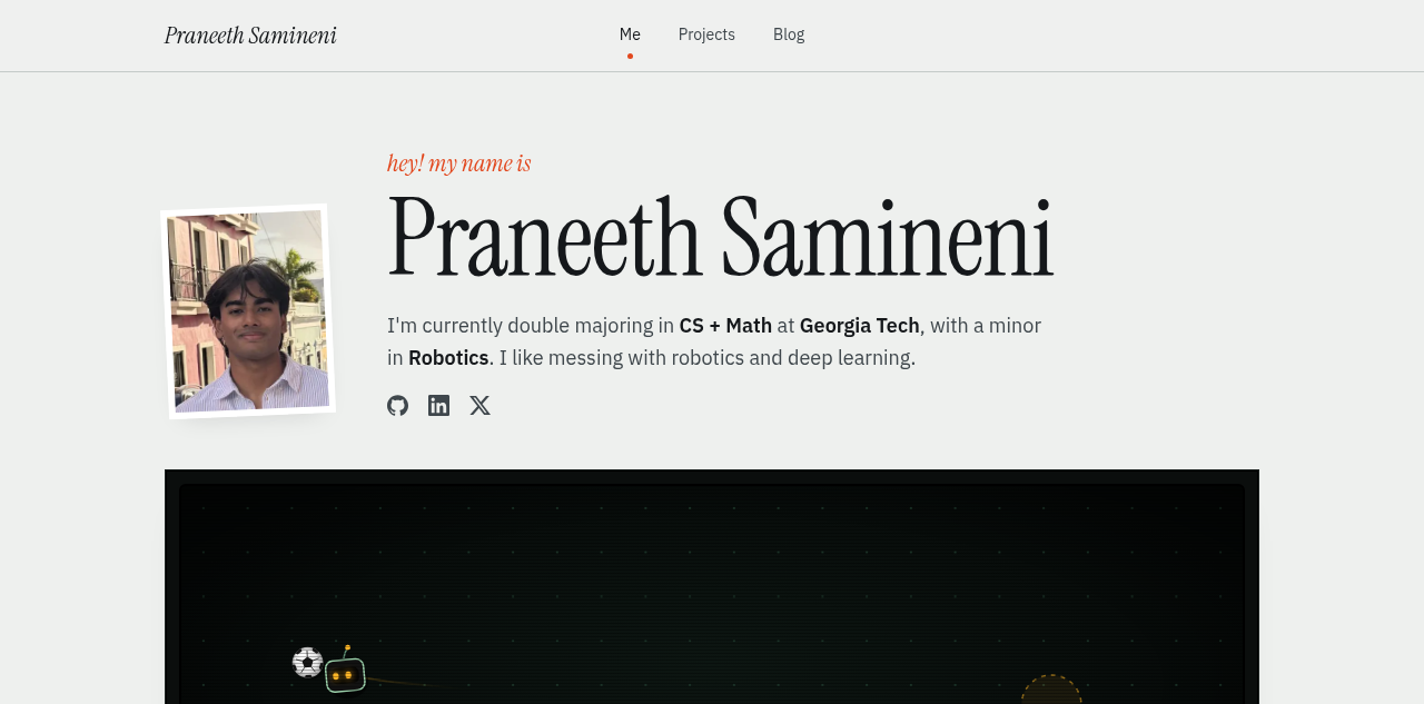 佐治亚理工学生 Praneeth Samineni 的机器人学个人站