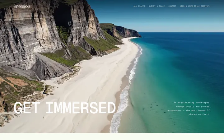 Imersion：冰川全景里用 AI 代理沉浸旅行