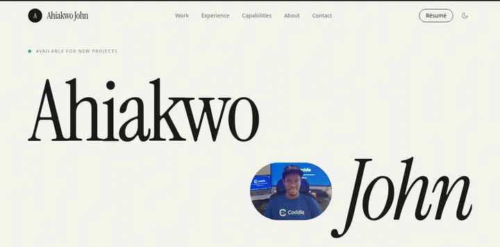 Ahiakwo John 全栈开发者作品集