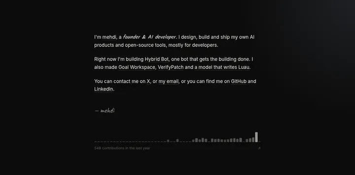 Mehdi 创始人 & AI 开发者作品集